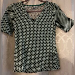 Jones New York Sport Womens Shirt P Petites pullover stretch V Neck